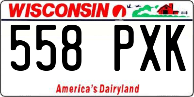 WI license plate 558PXK