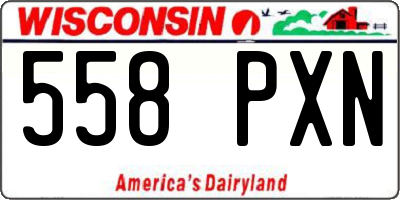 WI license plate 558PXN
