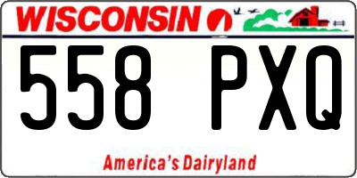 WI license plate 558PXQ