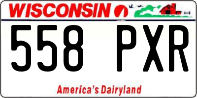 WI license plate 558PXR