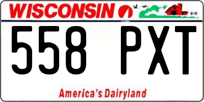 WI license plate 558PXT