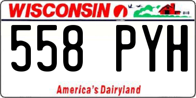 WI license plate 558PYH