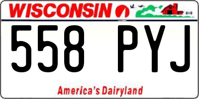 WI license plate 558PYJ