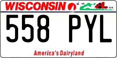 WI license plate 558PYL