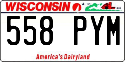 WI license plate 558PYM