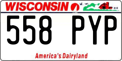 WI license plate 558PYP