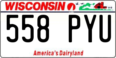 WI license plate 558PYU