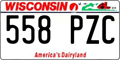 WI license plate 558PZC