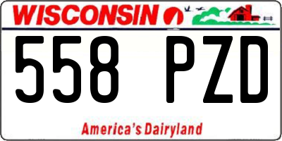 WI license plate 558PZD