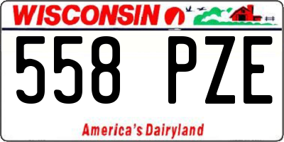WI license plate 558PZE
