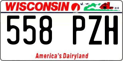 WI license plate 558PZH