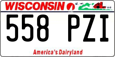 WI license plate 558PZI