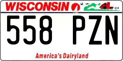 WI license plate 558PZN
