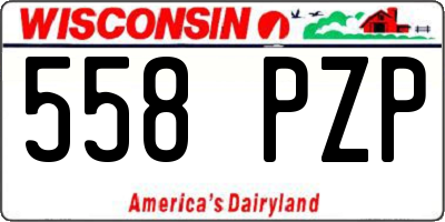 WI license plate 558PZP