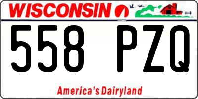 WI license plate 558PZQ