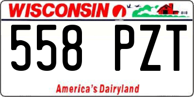 WI license plate 558PZT