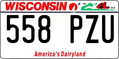 WI license plate 558PZU