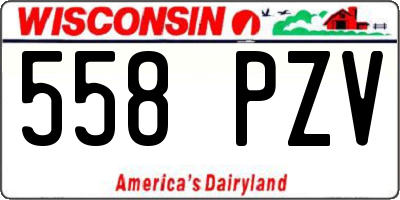 WI license plate 558PZV