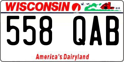 WI license plate 558QAB