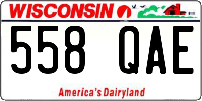 WI license plate 558QAE