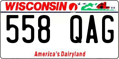 WI license plate 558QAG
