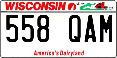 WI license plate 558QAM