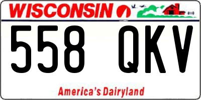 WI license plate 558QKV