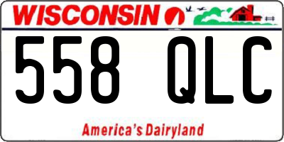 WI license plate 558QLC