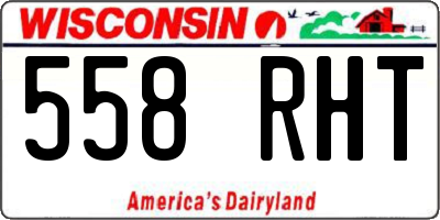 WI license plate 558RHT