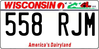 WI license plate 558RJM