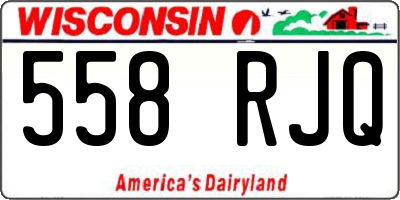 WI license plate 558RJQ
