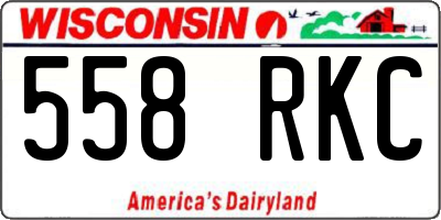 WI license plate 558RKC