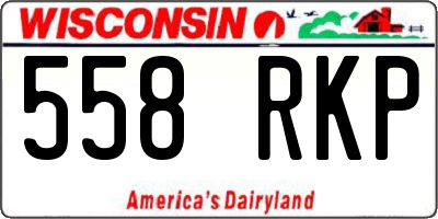 WI license plate 558RKP