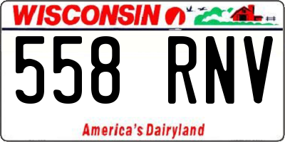 WI license plate 558RNV