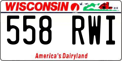 WI license plate 558RWI
