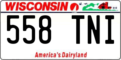 WI license plate 558TNI