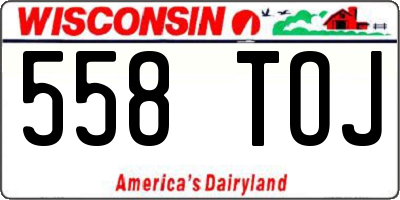 WI license plate 558TOJ
