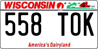 WI license plate 558TOK