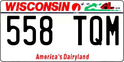 WI license plate 558TQM