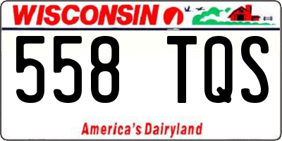 WI license plate 558TQS