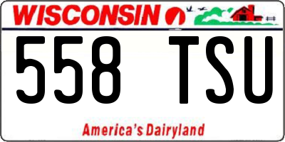 WI license plate 558TSU