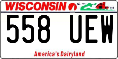 WI license plate 558UEW