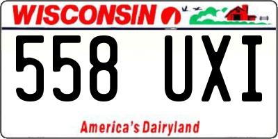 WI license plate 558UXI