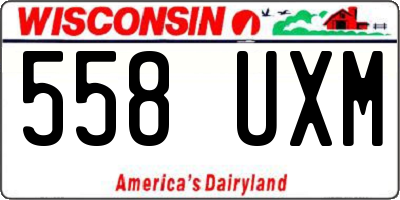 WI license plate 558UXM