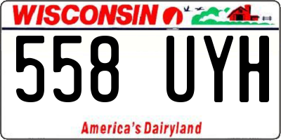 WI license plate 558UYH