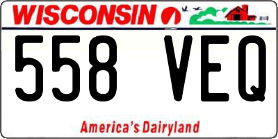 WI license plate 558VEQ