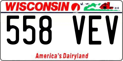 WI license plate 558VEV
