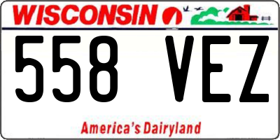 WI license plate 558VEZ