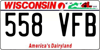 WI license plate 558VFB