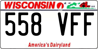 WI license plate 558VFF
